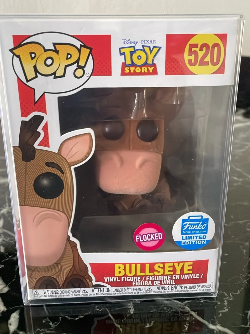 Funko Bullseye Flocked Vinyl Figure - Brown, Pink